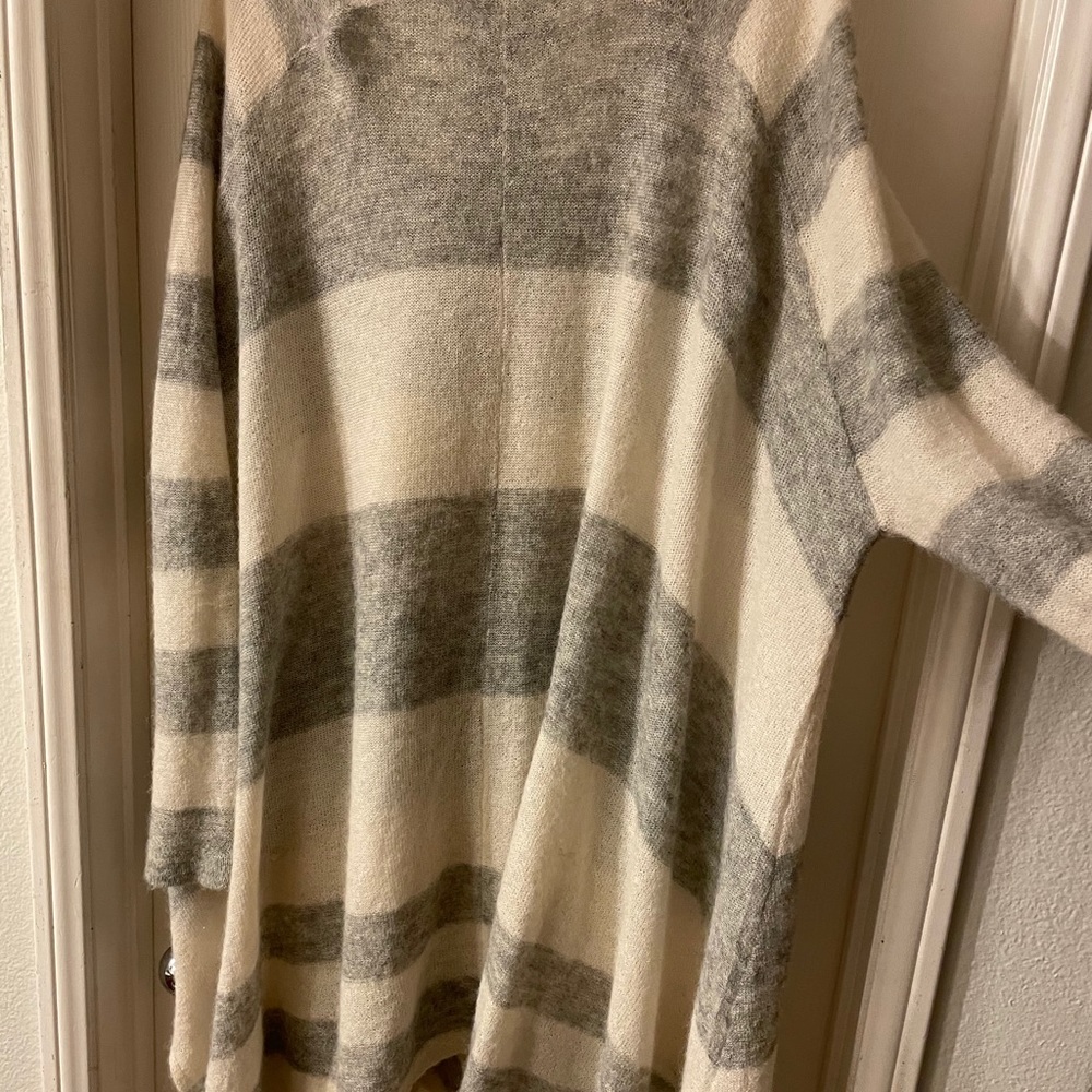 Gray and white free people turtleneck